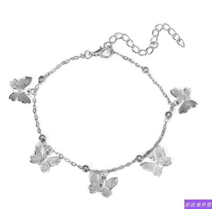 Product Title  Silver Butterfly Charm Bracelet for Women – Elegant Alloy Adjustable Bracelet for Girls & Women